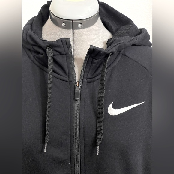 Nike Mens Full Zip DriFit Hooded Sweatshirt Black Size Medium Activewear - Picture 2 of 8